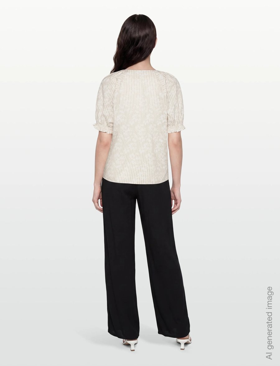 Levete Room - LR-PERCY - t-shirts - 1185c - turtledove combi - 4
