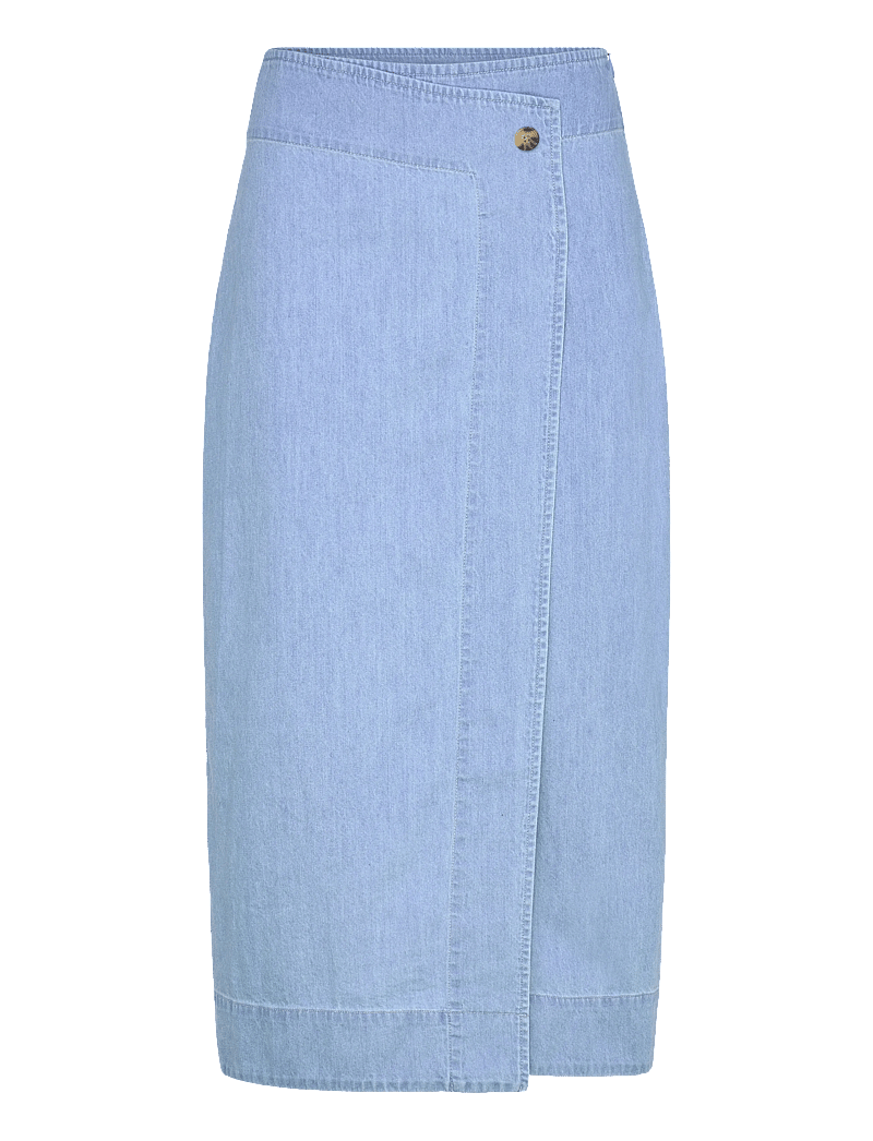 Levete Room - LR-PIETTA - omlottkjolar - 2085 - mid blue denim - 0