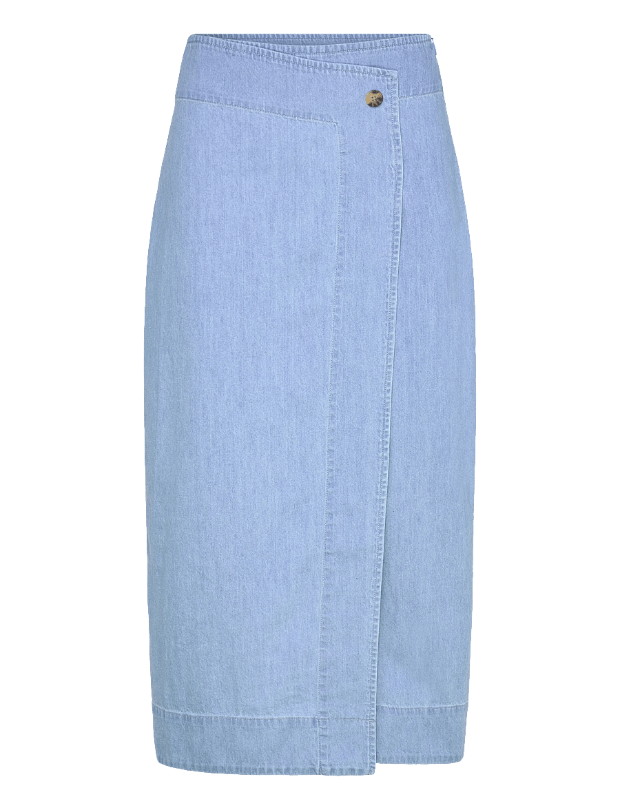 Levete Room - LR-PIETTA - wrap skirts - 2085 - mid blue denim - 1