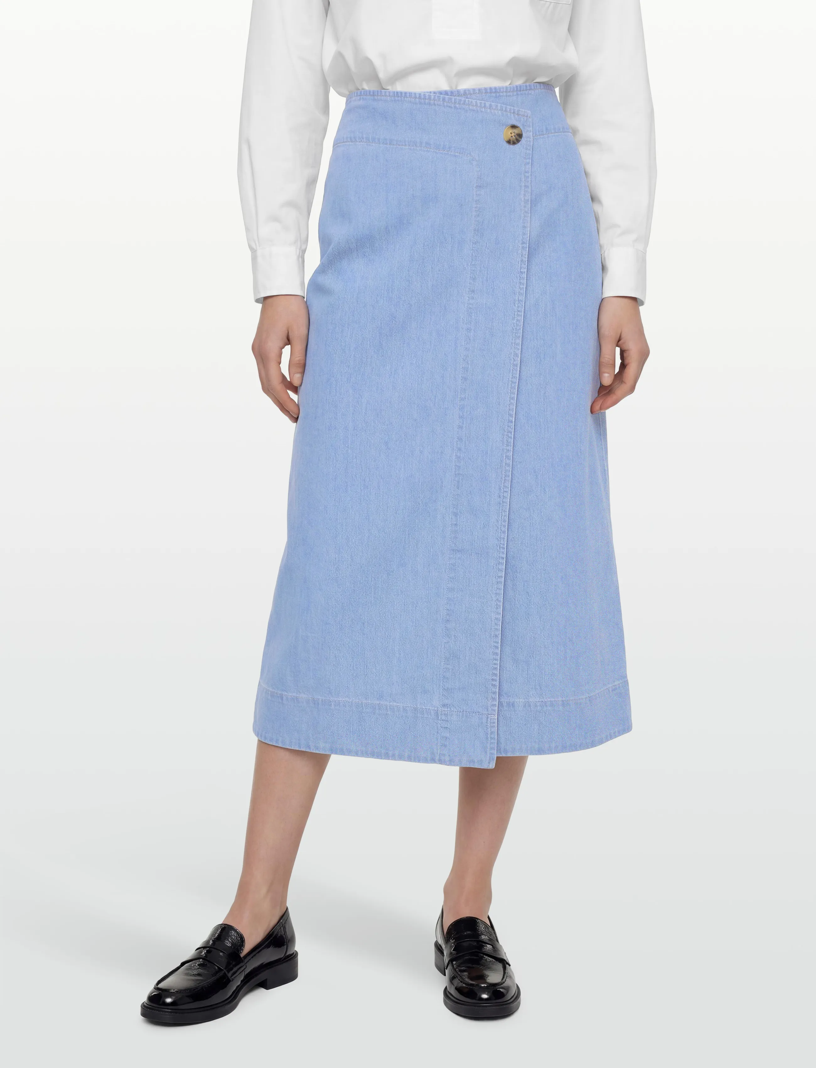 Levete Room - LR-PIETTA - wickelröcke - 2085 - mid blue denim - 3