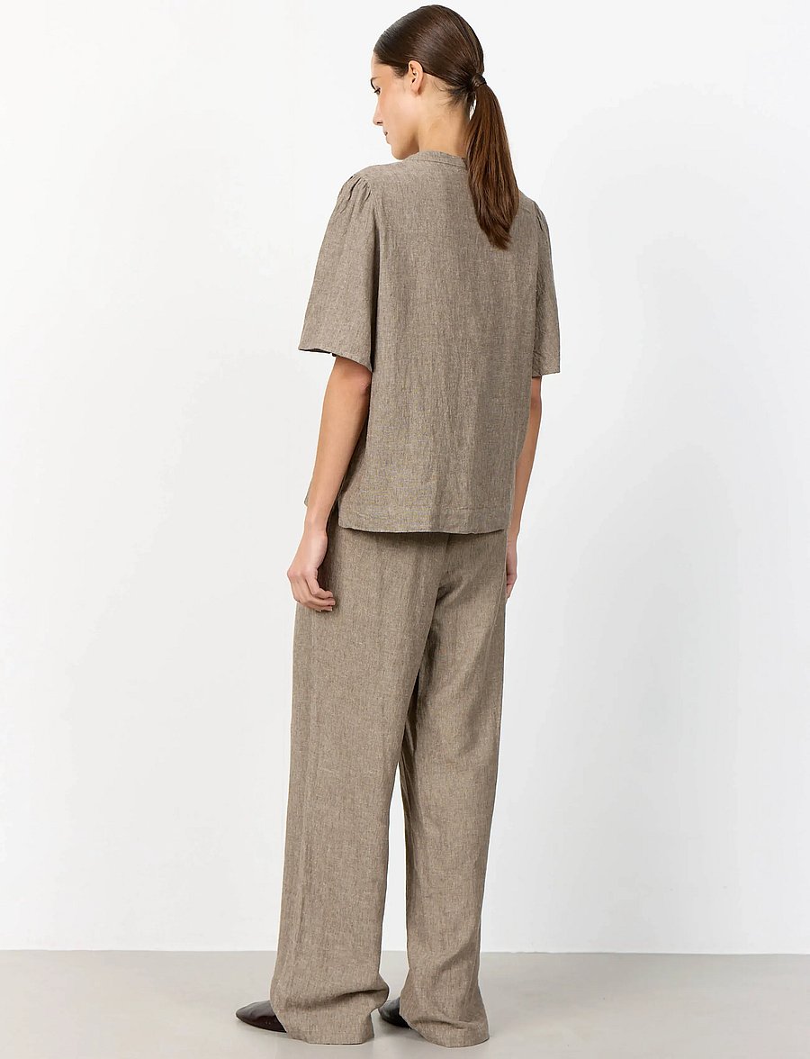 Levete Room - LR-NAJA - wide leg trousers - 98845 - falcon melange - 4