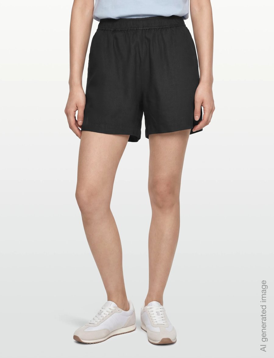 Levete Room - LR-NAJA - hørshorts - 9999 black - 3