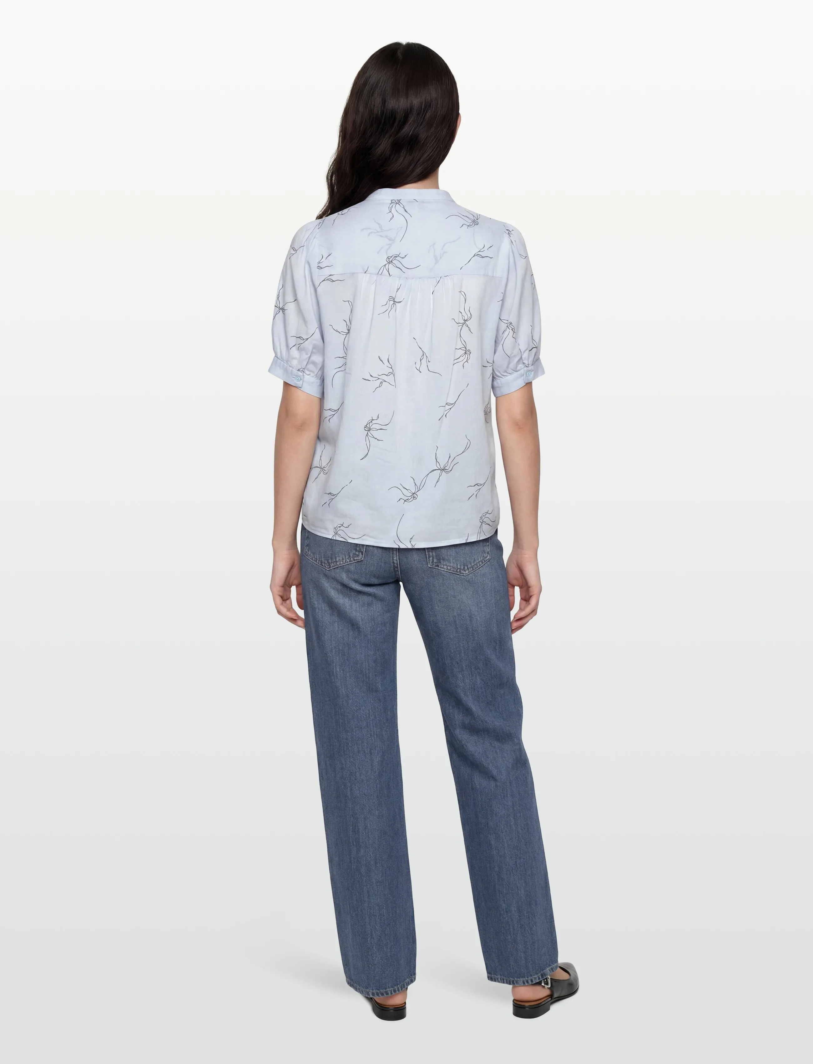 Levete Room - LR-PORTIA - short-sleeved blouses - 6262c - heather combi - 4