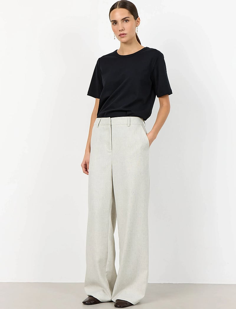 Levete Room - LR-PORTER - hosen mit weitem bein - 1195c - island fossil combi - 3