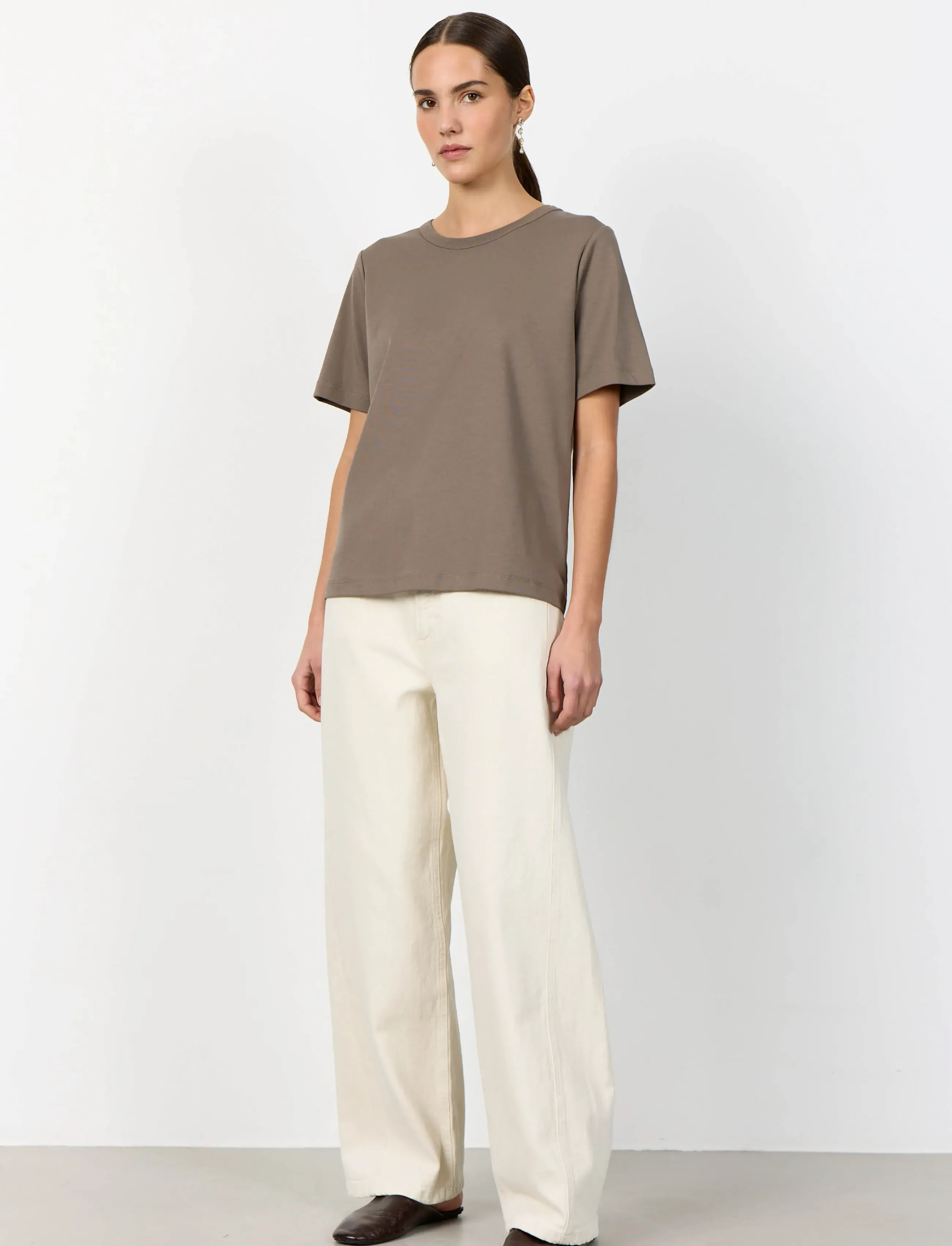 Levete Room Lr-Paloma, S, Brown, T-Shirts & Toppe > Kortærmede, Dame