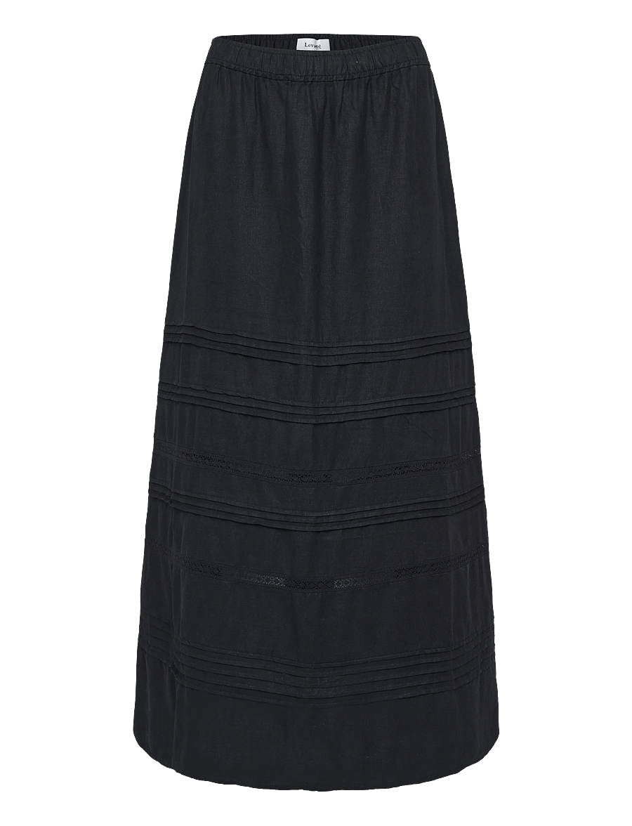 Levete Room - LR-NAJA - maxi nederdele - 9999 black - 0