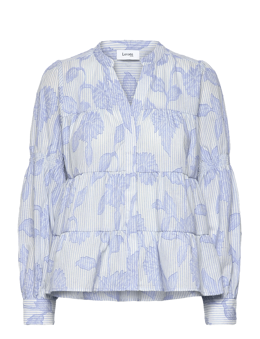 Levete Room - LR-PISA - langærmede bluser - 6262c - heather combi - 1