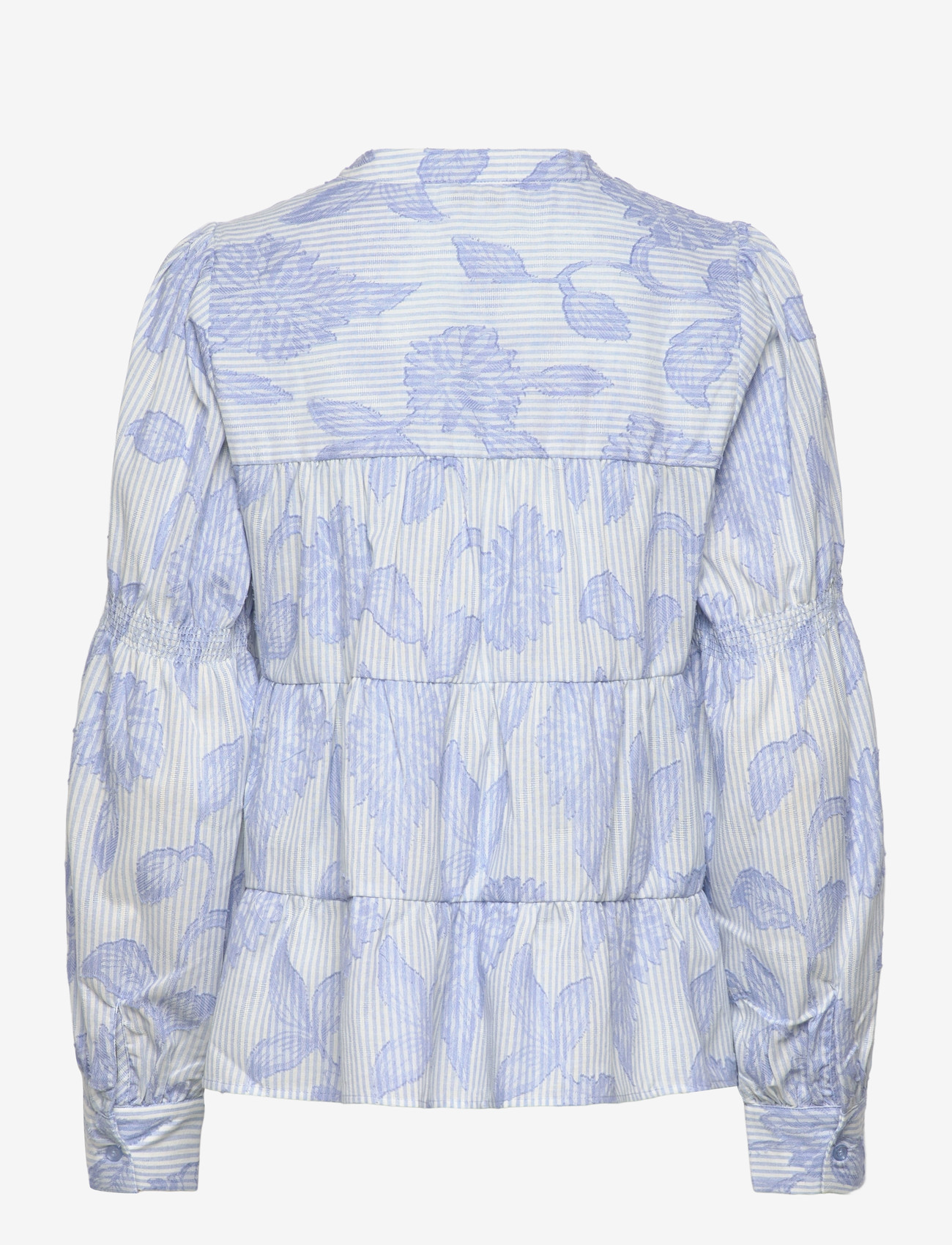 Levete Room - LR-PISA - long sleeved blouses - 6262c - heather combi - 2