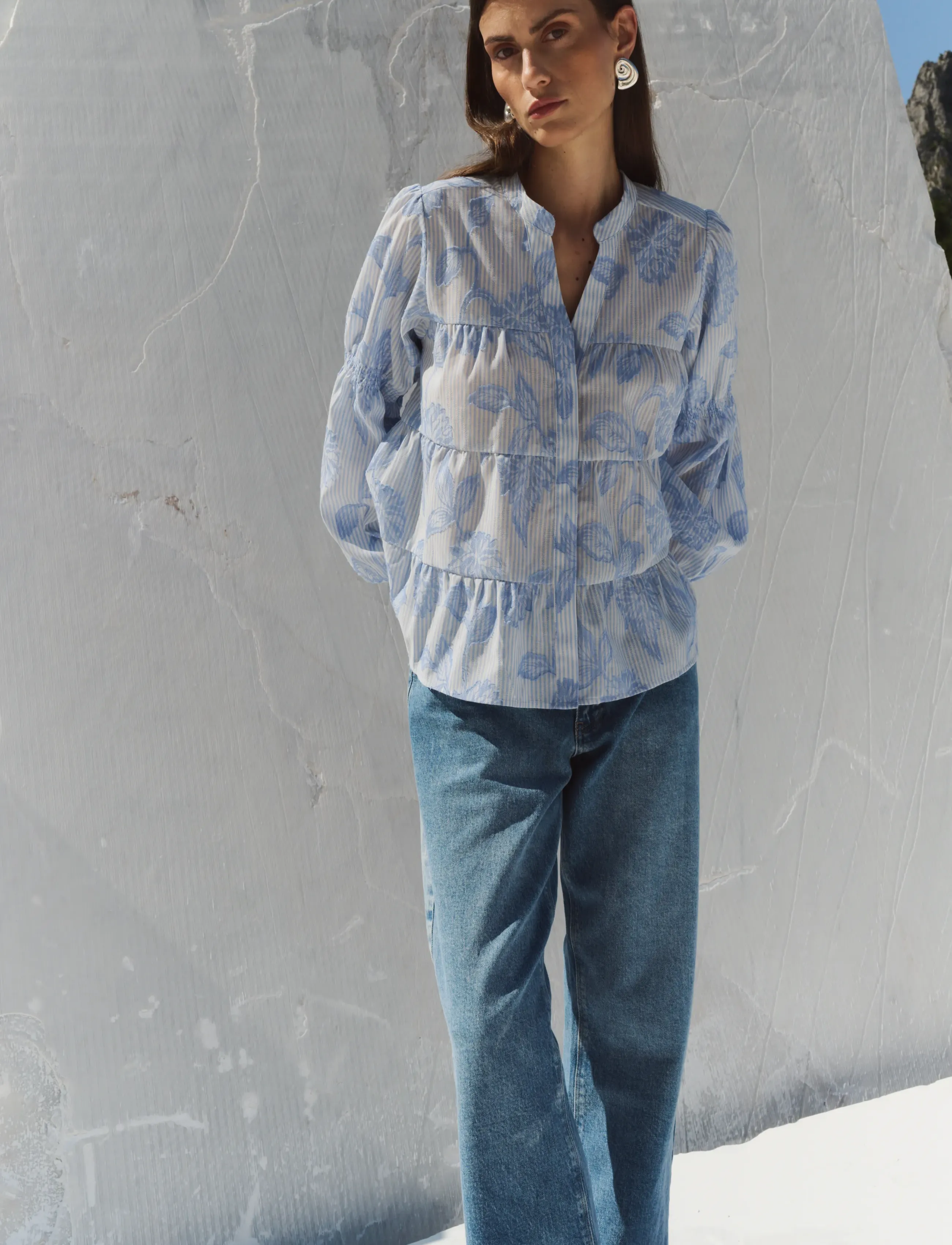 Levete Room LR-PISA - Langärmlige blusen - 6262C - HEATHER COMBI / multi