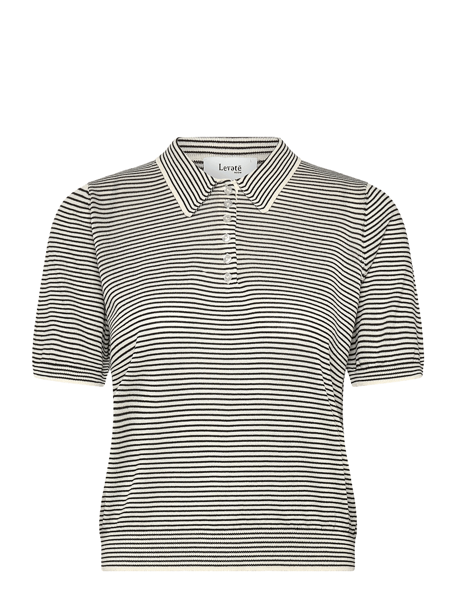 Levete Room - LR-POLENA - poloshirts - 9999 black combi - 1