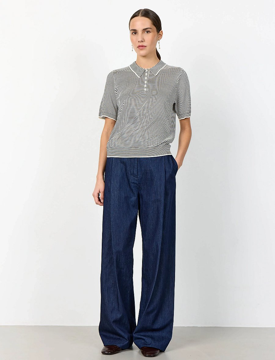 Levete Room - LR-POLENA - poloshirts - 9999 black combi - 0