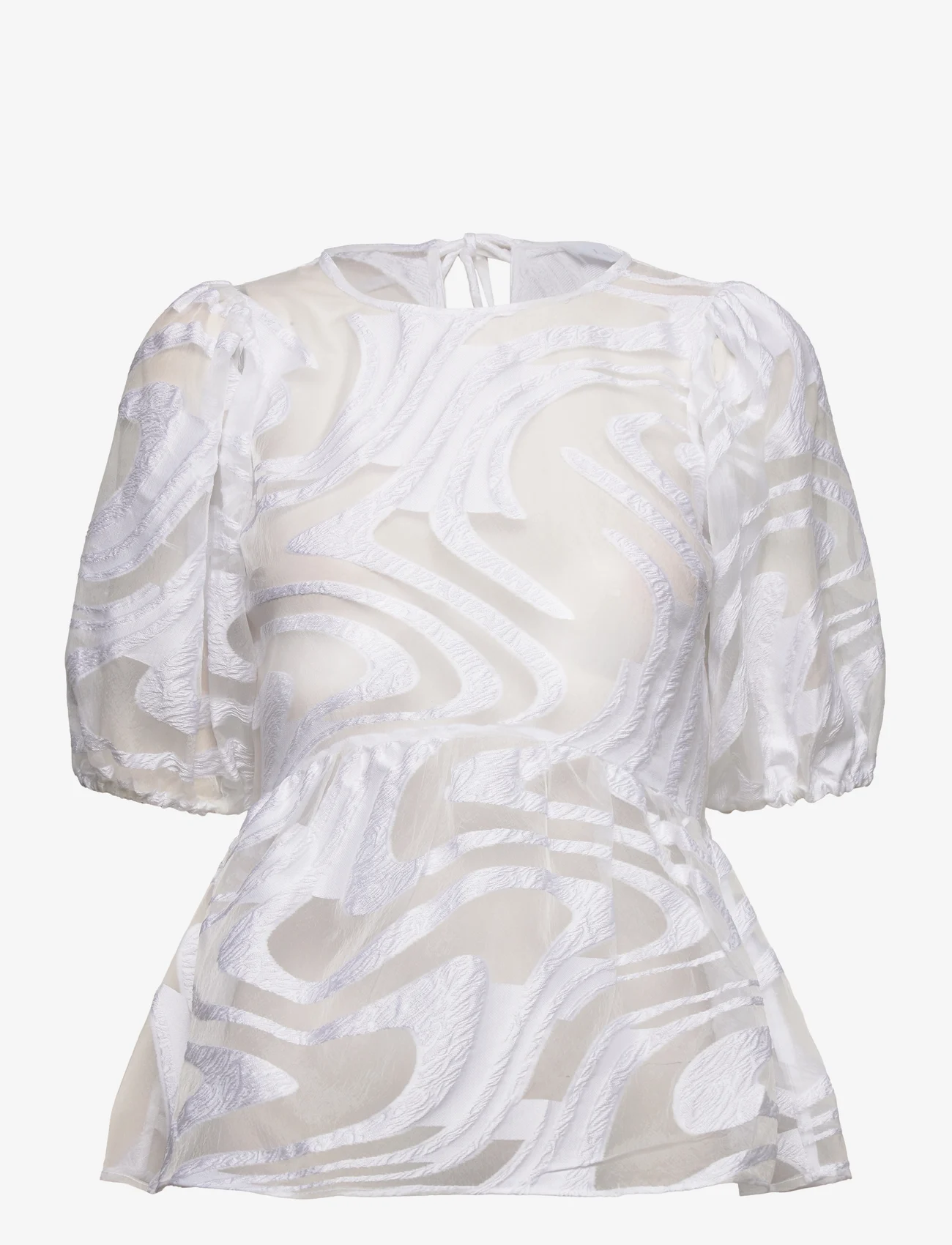 Levete Room - LR-BLISS - short-sleeved blouses - l100c - white combi - 0