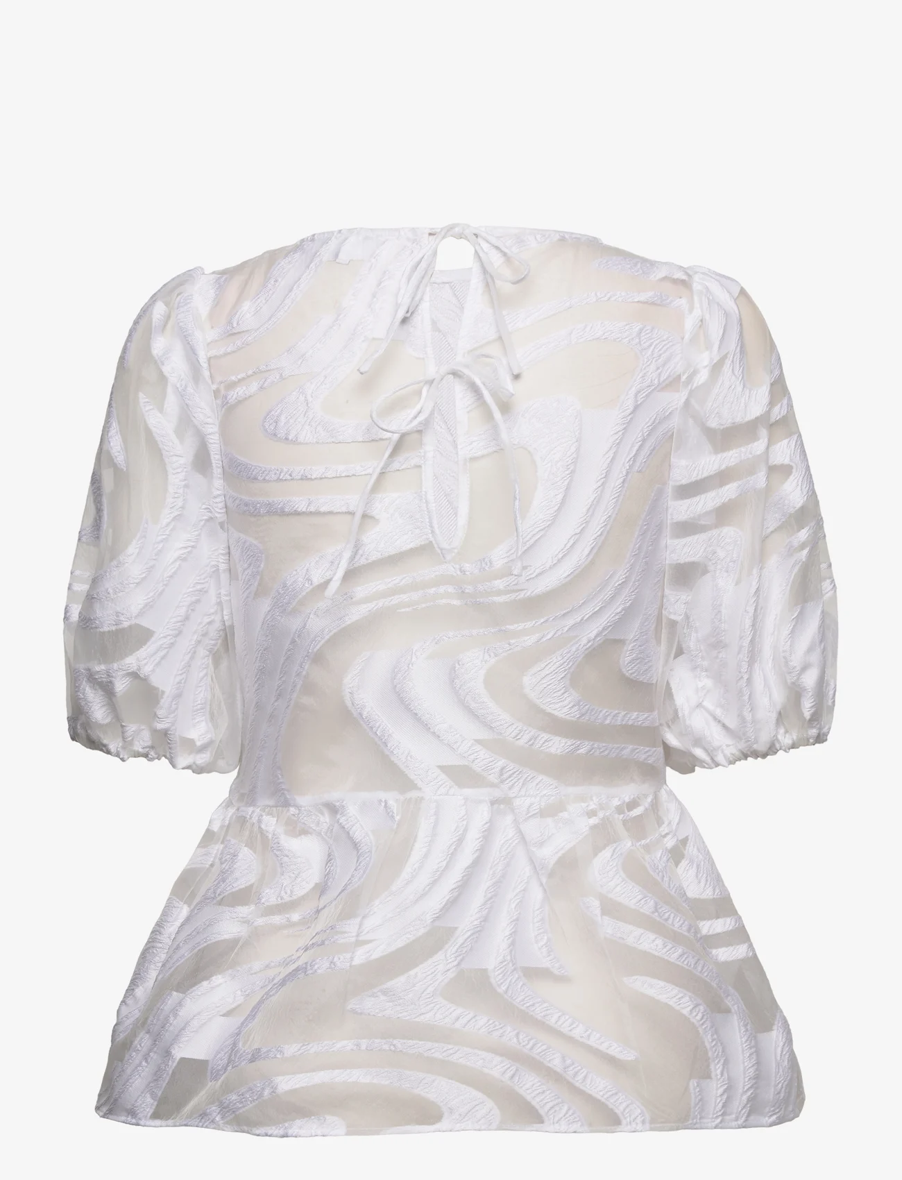 Levete Room - LR-BLISS - short-sleeved blouses - l100c - white combi - 1