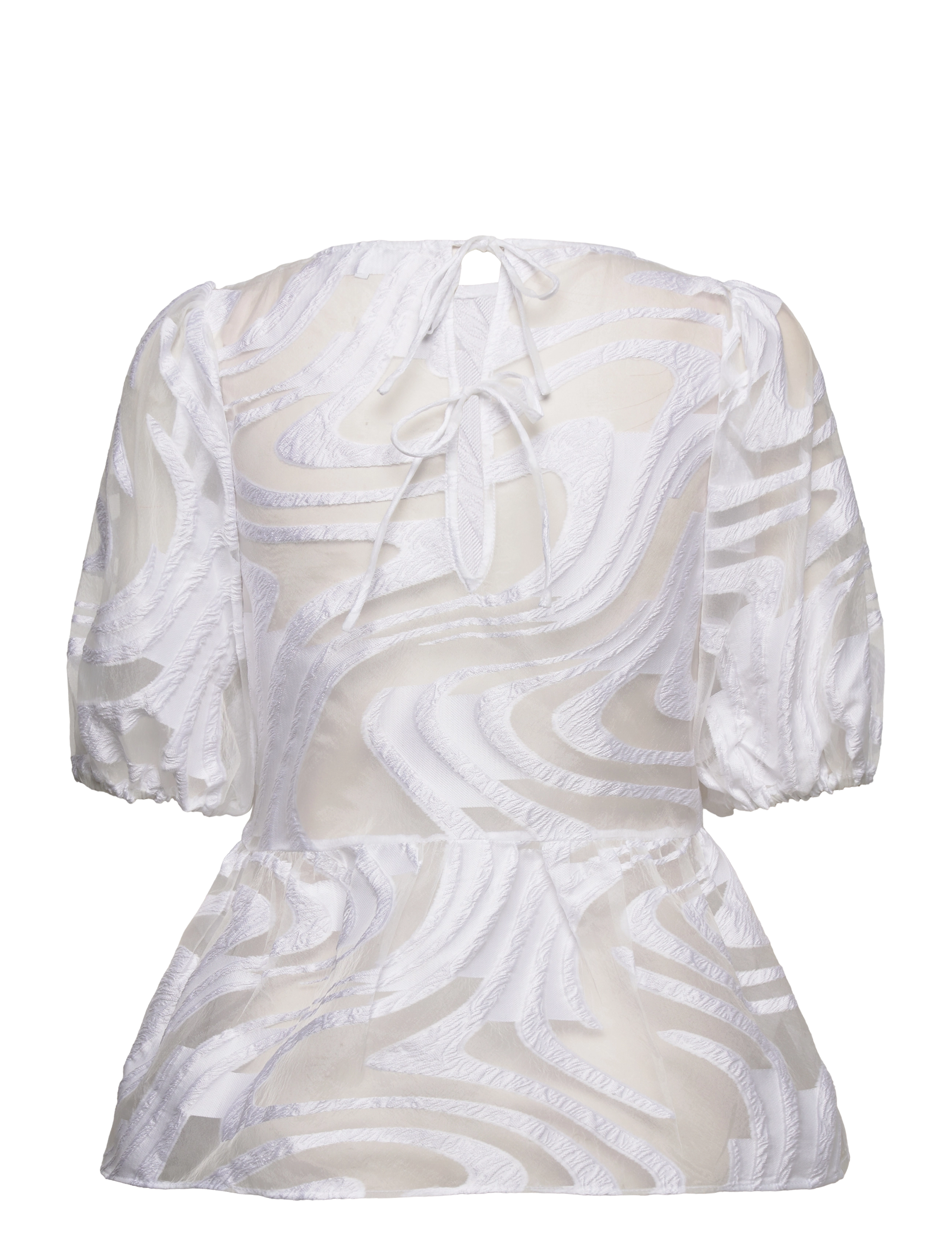 Levete Room - LR-BLISS - kortærmede bluser - l100c - white combi - 1