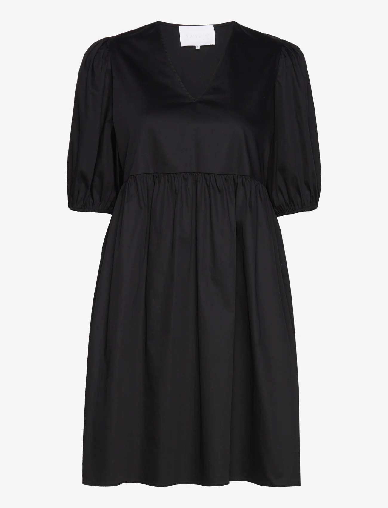 Levete Room - LR-ISLA SOLID - krótkie sukienki - l999 - black - 0