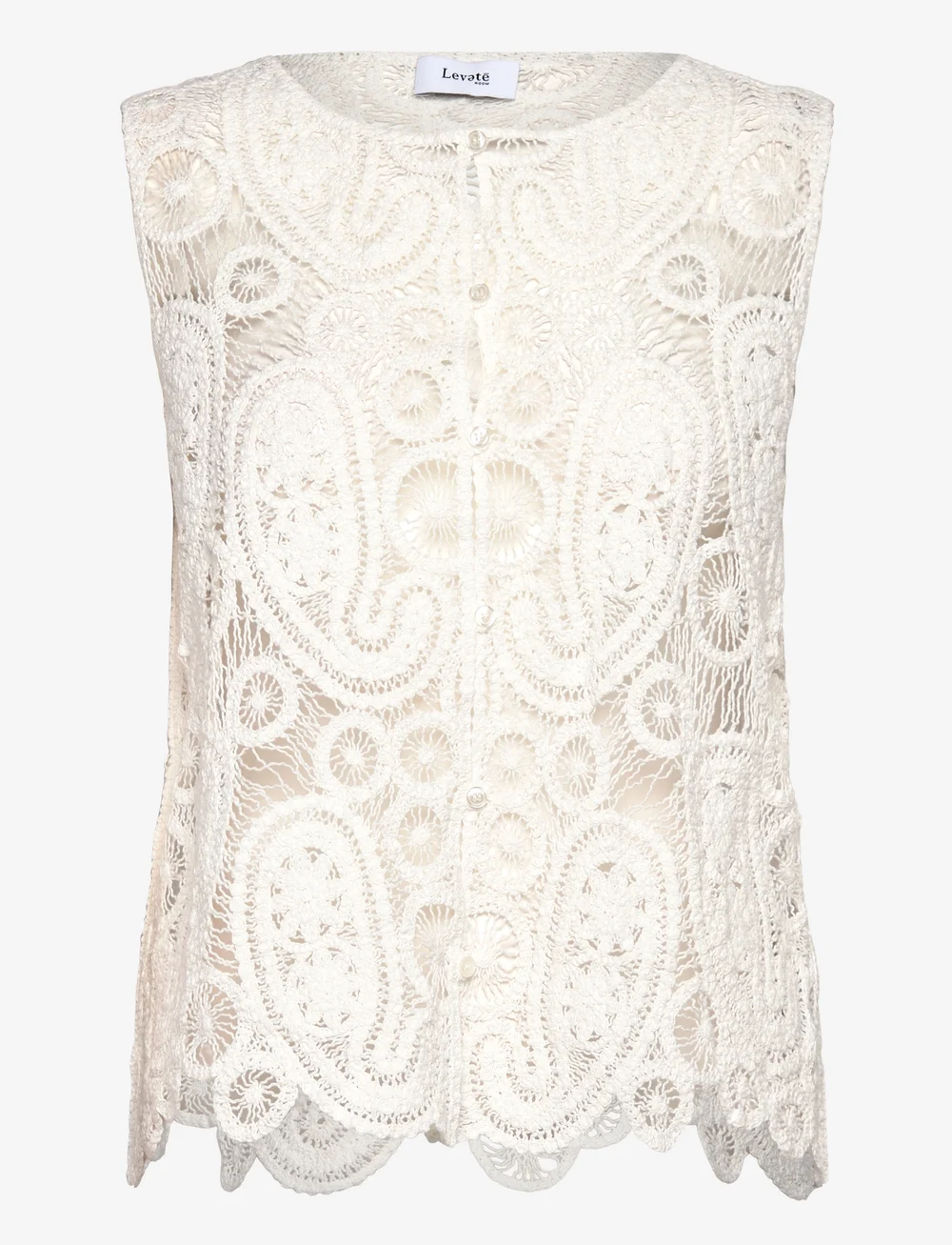 Levete Room - LR-LIVIA - Ärmlösa blusar - l101 - star white - 0