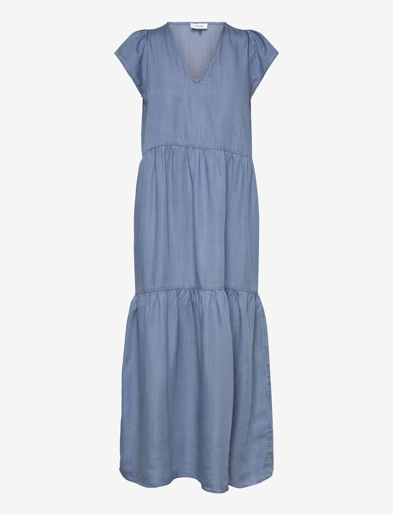 Levete Room - LR-RORA - sommerkjoler - 2085 - mid blue denim - 0