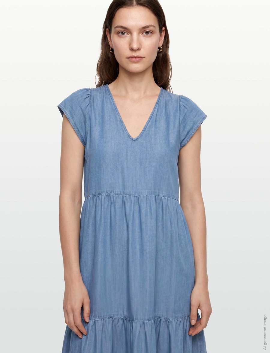 Levete Room - LR-RORA - suvekleidid - 2085 - mid blue denim - 3