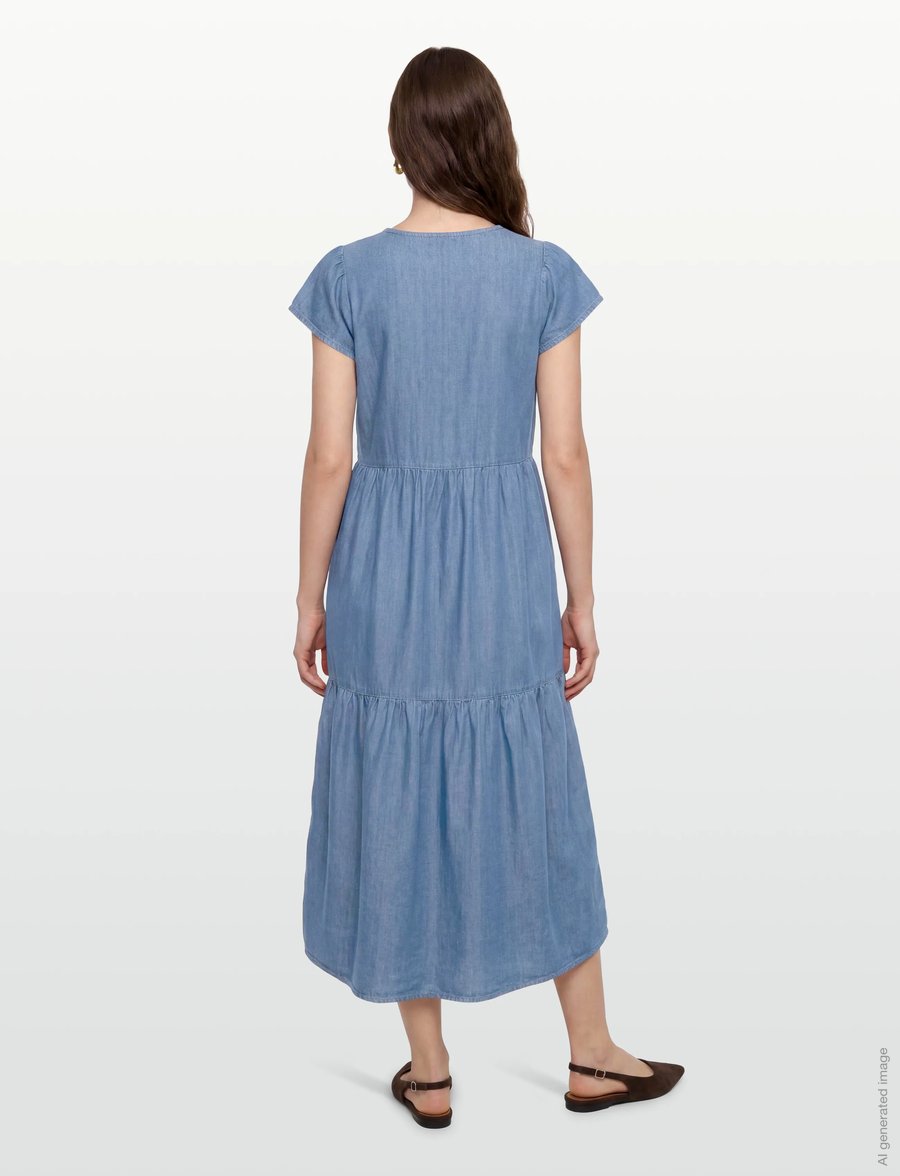 Levete Room - LR-RORA - suvekleidid - 2085 - mid blue denim - 4