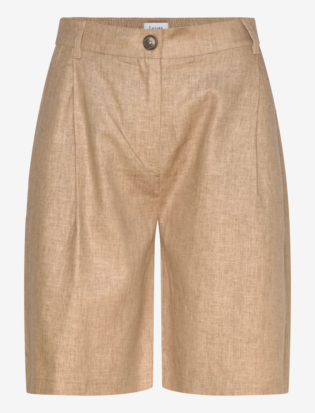 Levete Room - LR-RIOT - leinen-shorts - 91020 - plaza taupe mel. - 0