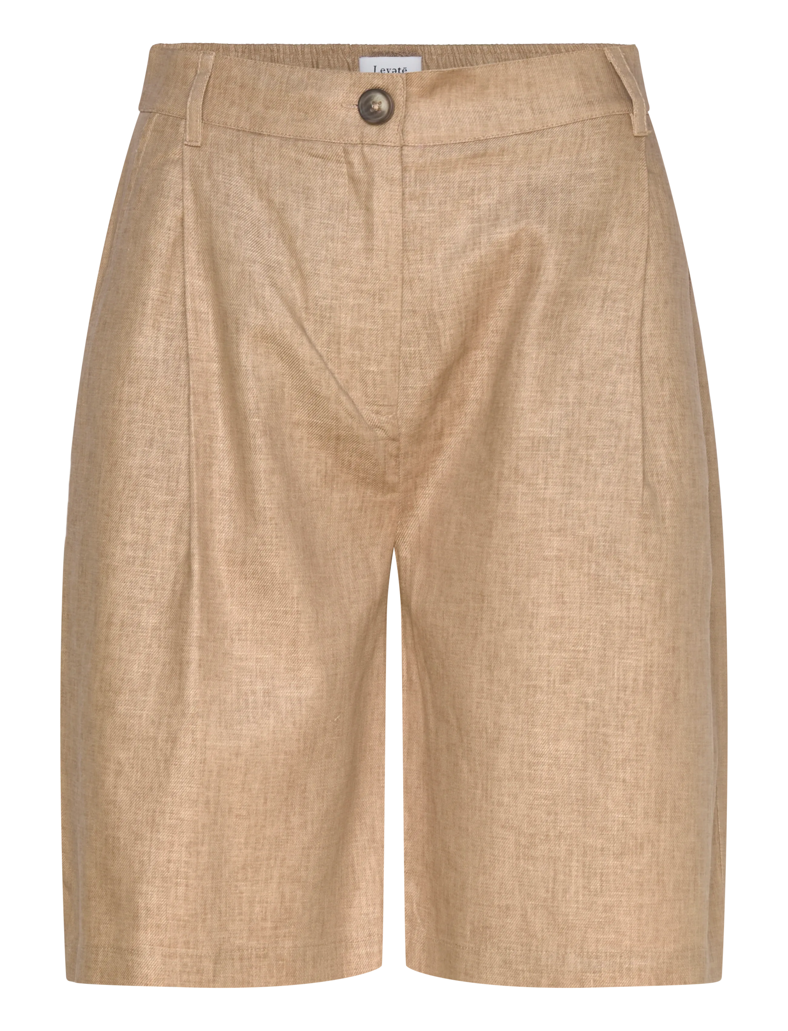Levete Room LR-RIOT - Linen shorts - 91020 - PLAZA TAUPE MEL. / beige