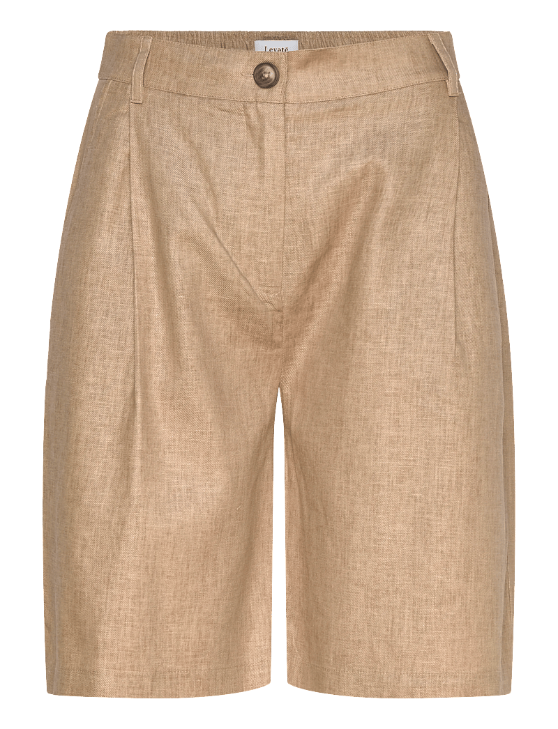 Levete Room - LR-RIOT - leinen-shorts - 91020 - plaza taupe mel. - 0