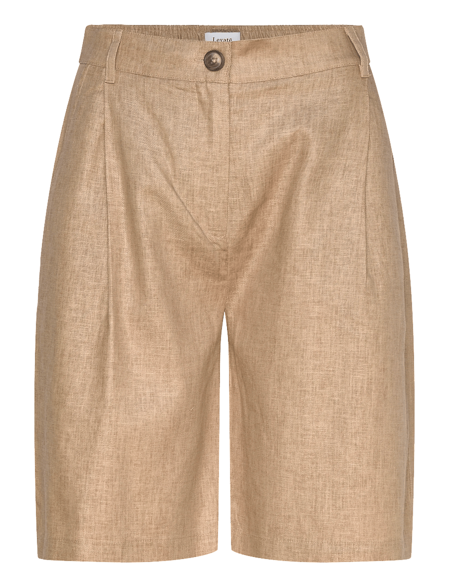 Levete Room - LR-RIOT - lniane spodenki - 91020 - plaza taupe mel. - 1