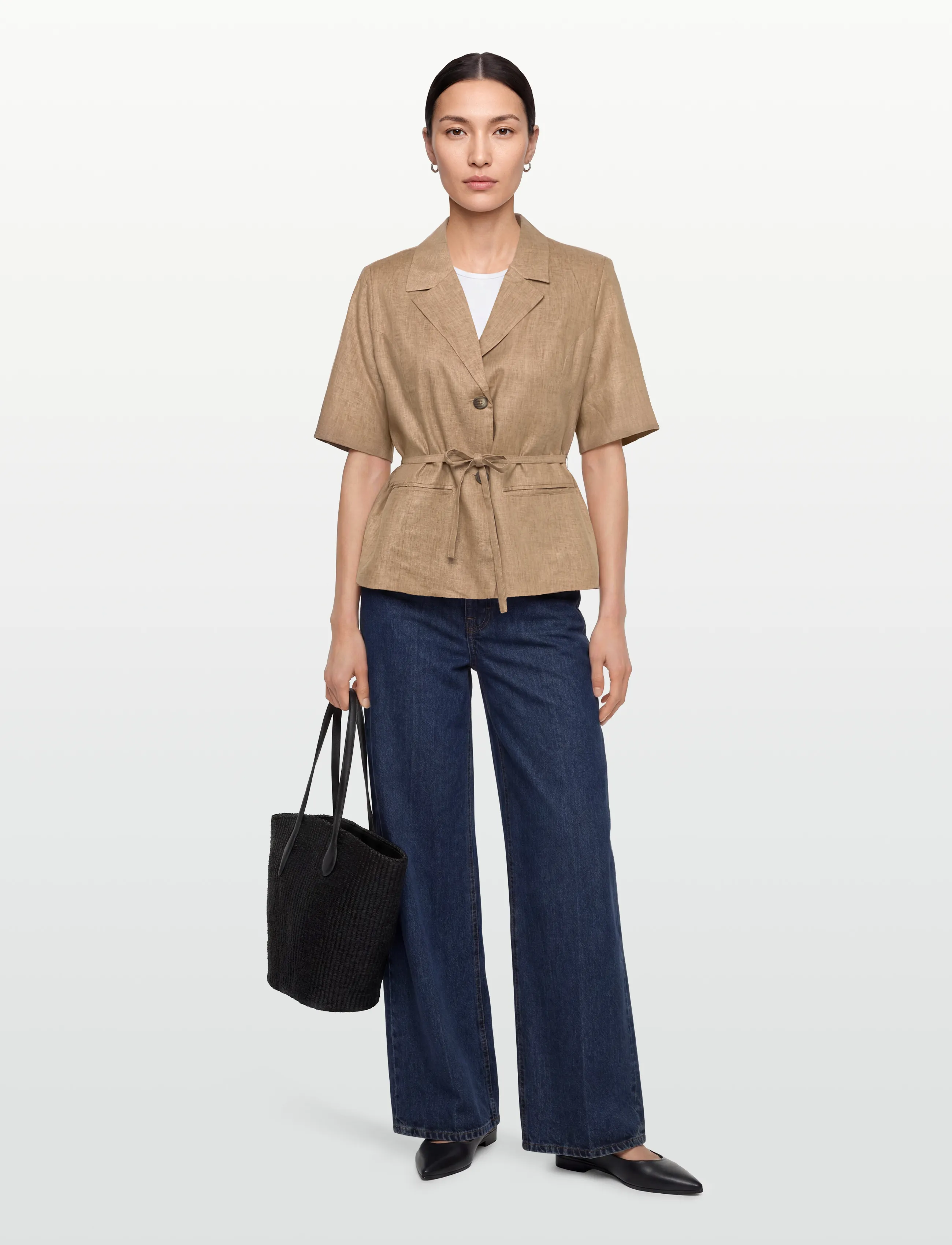 Levete Room - LR-RIOT - belted blazers - 91020 - plaza taupe mel. - 0