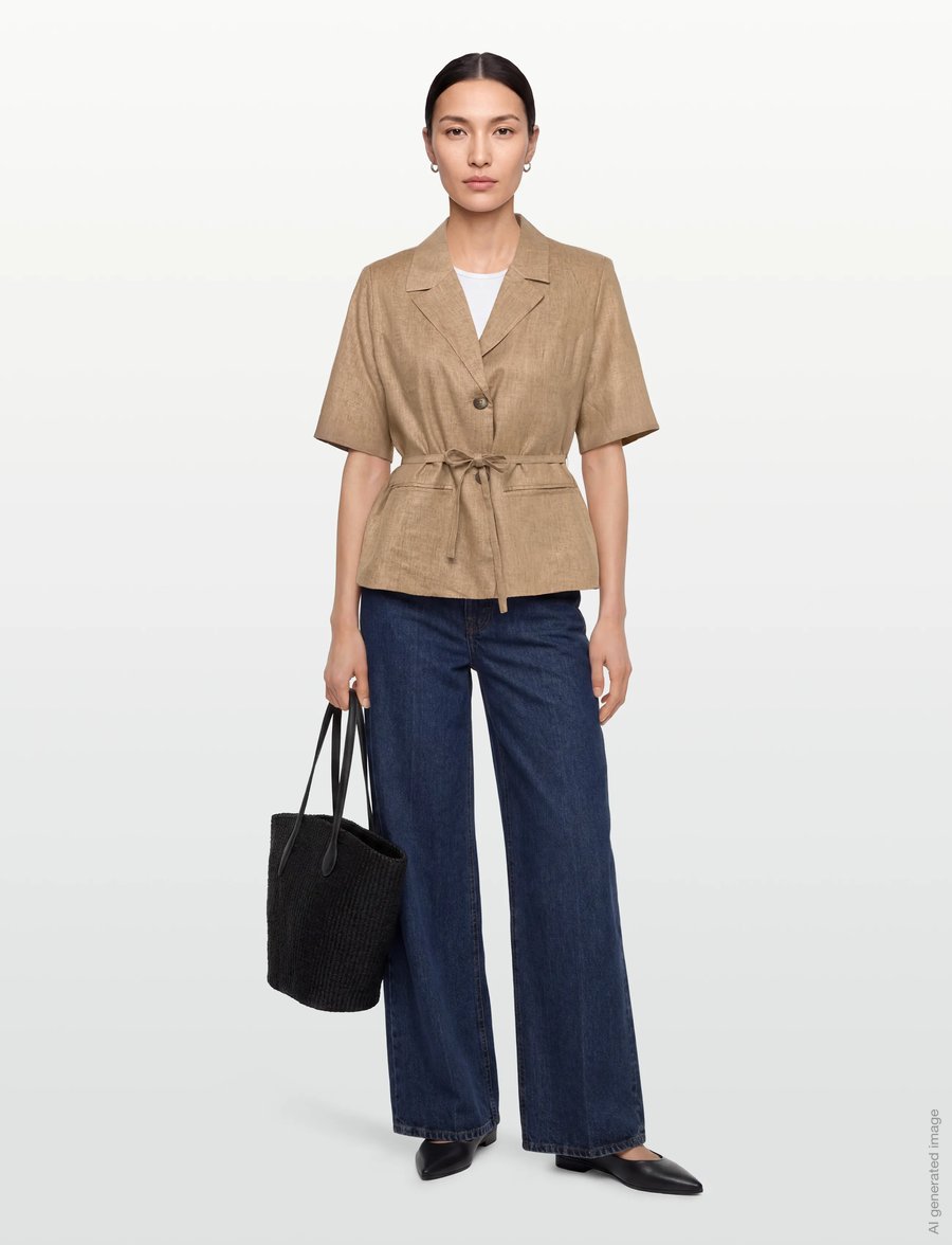 Levete Room - LR-RIOT - belted blazers - 91020 - plaza taupe mel. - 0