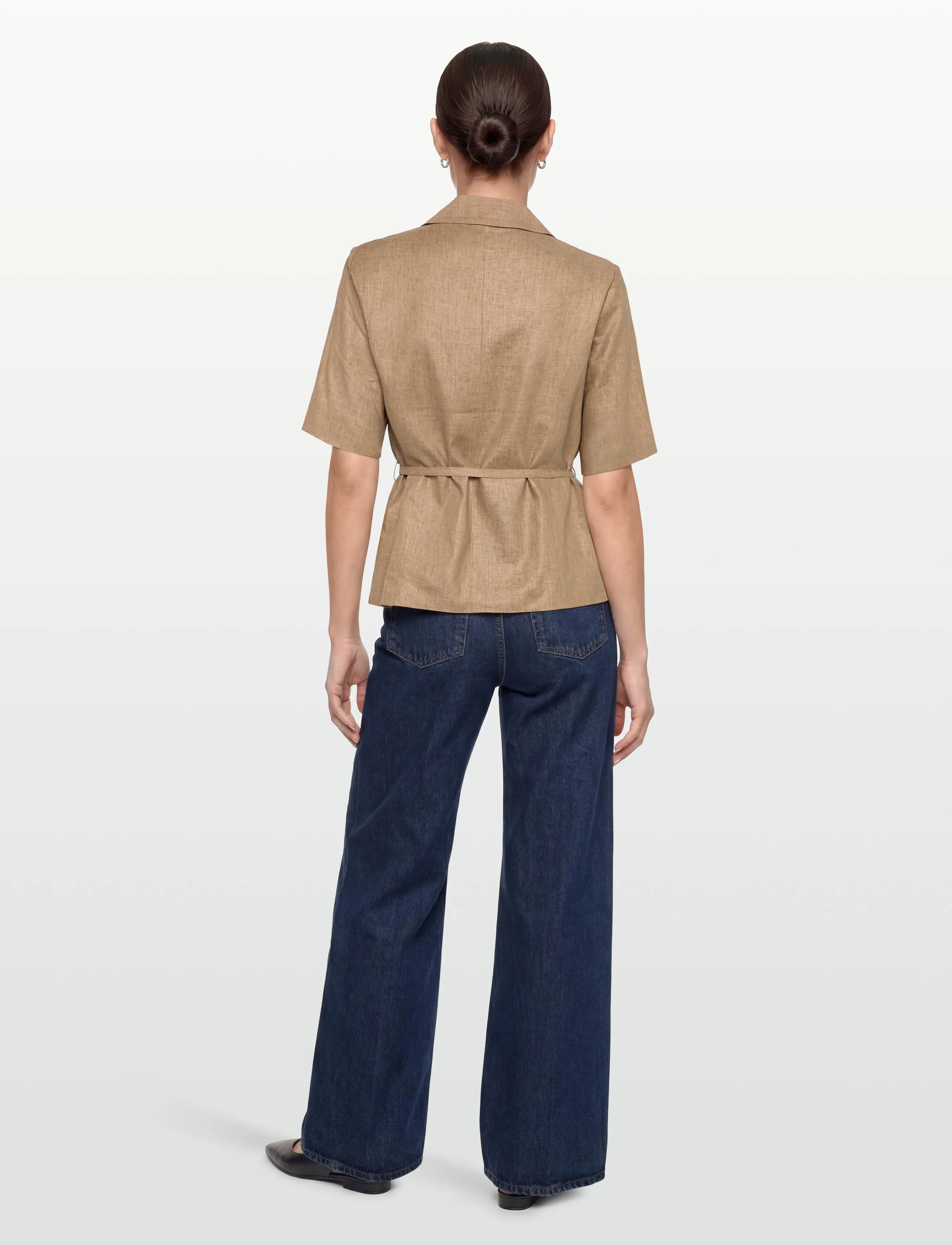 Levete Room - LR-RIOT - belted blazers - 91020 - plaza taupe mel. - 4