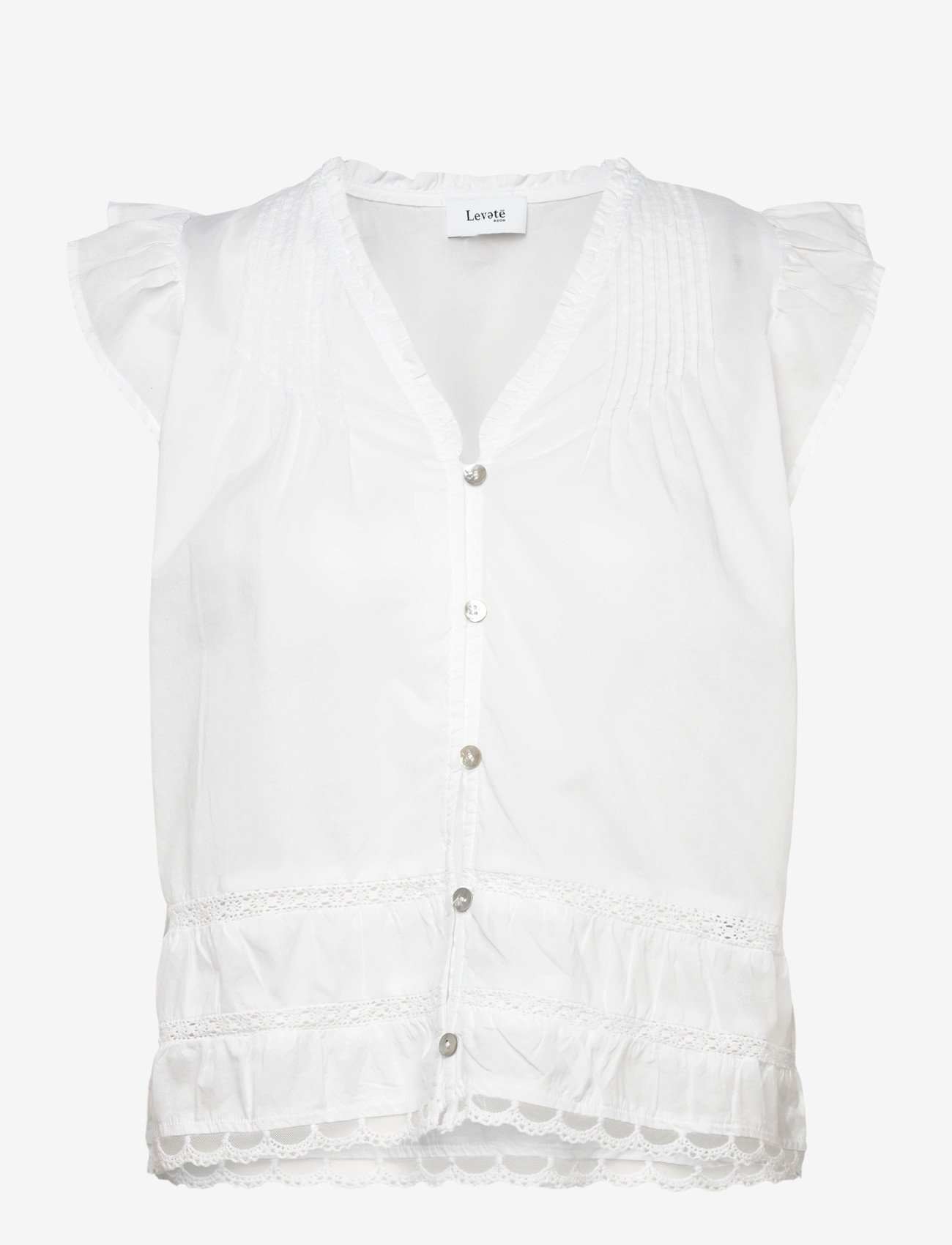 Levete Room - LR-ROSY - kurzämlige blusen - 1000 white - 0