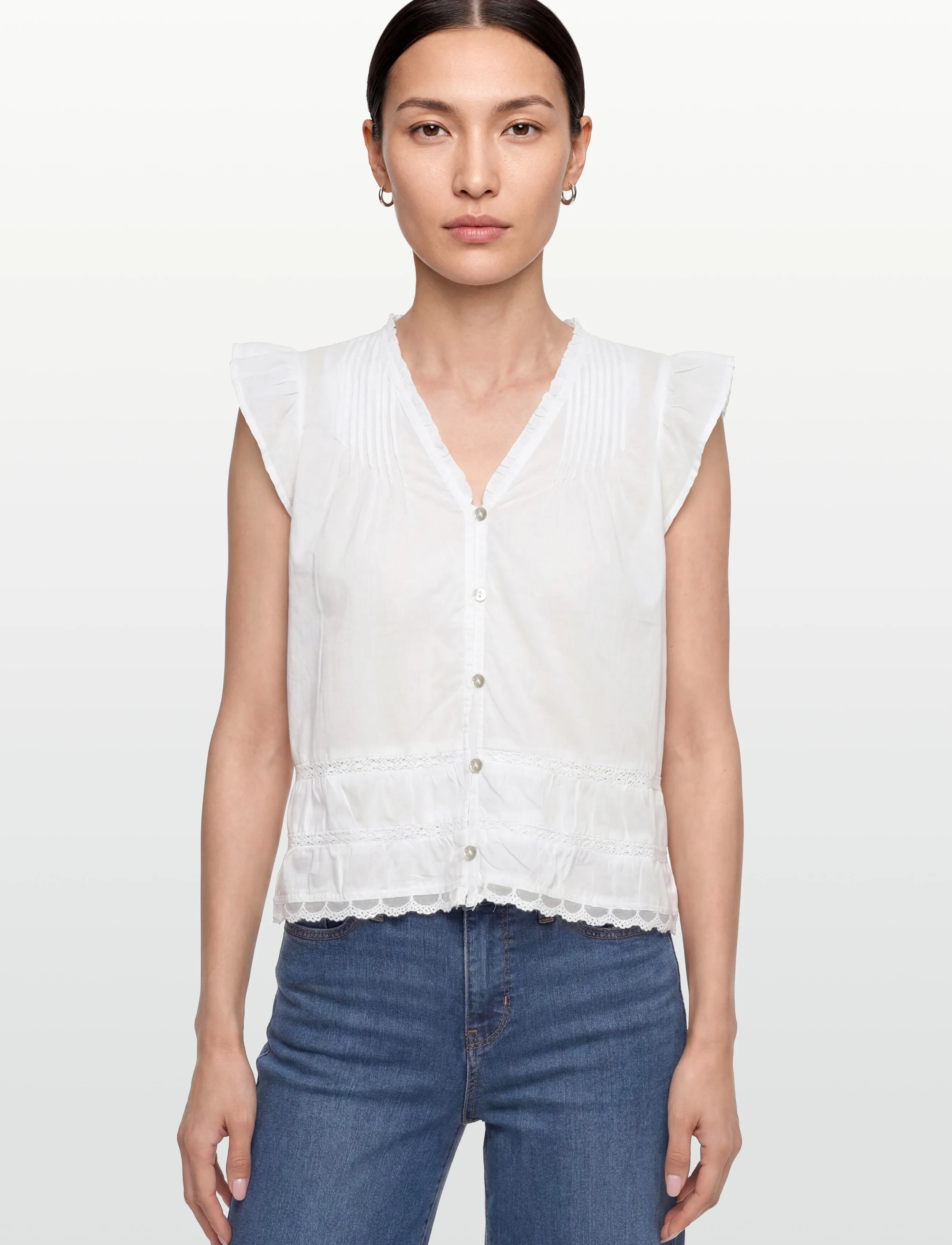 Levete Room - LR-ROSY - kortärmade blusar - 1000 white - 3