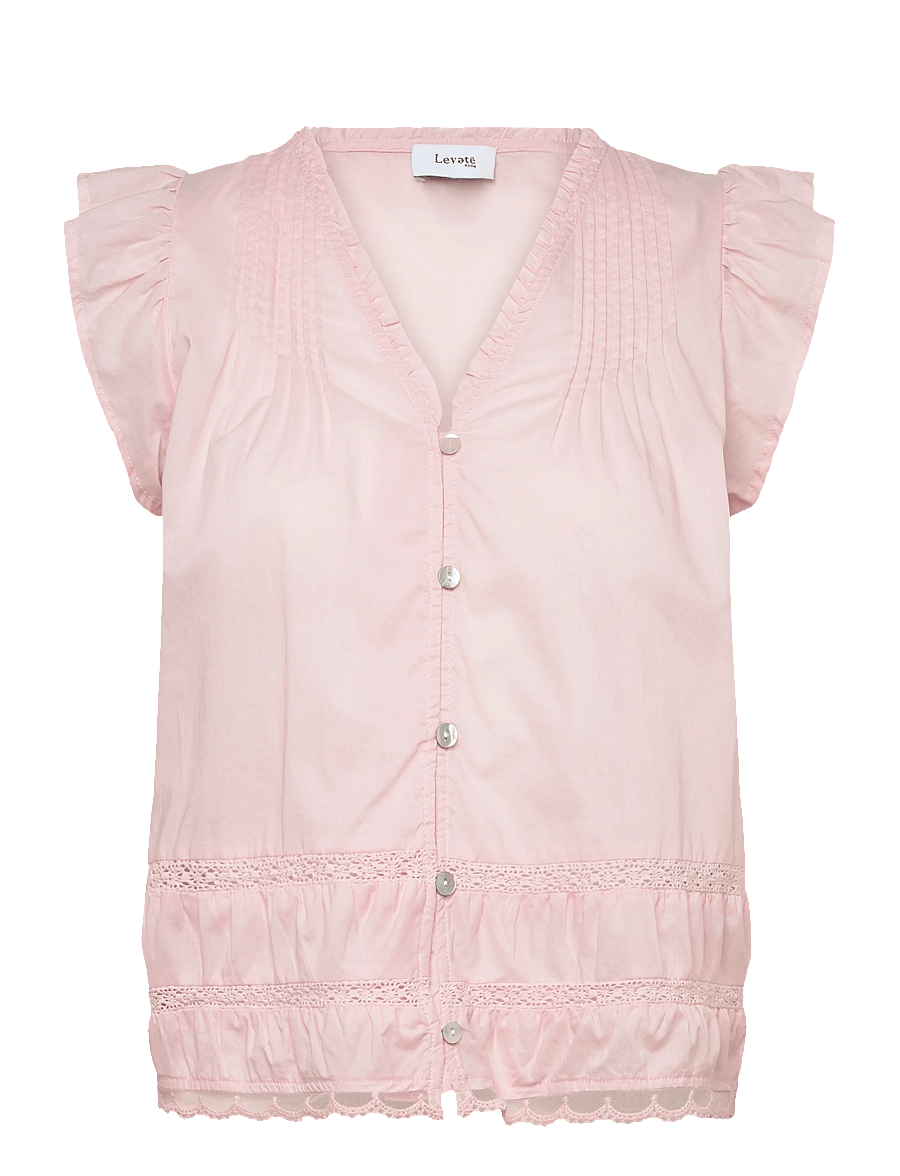 Levete Room - LR-ROSY - blouses à manches courtes - 4119 - veiled pink - 1