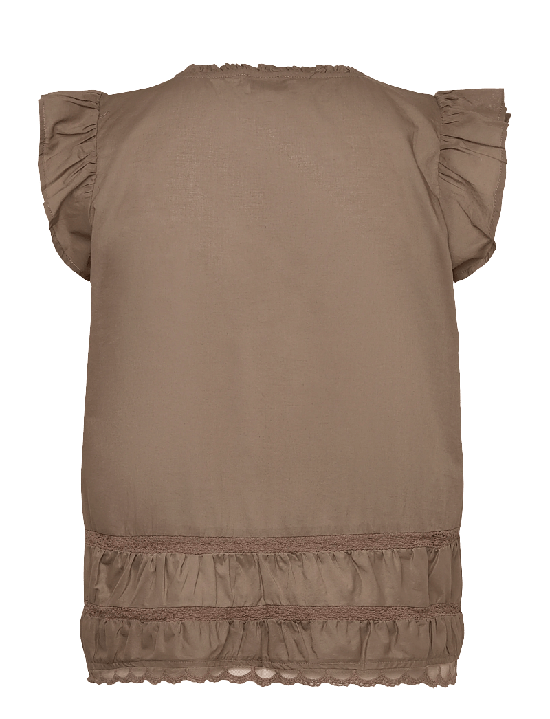 Levete Room - LR-ROSY - kurzämlige blusen - 8500 - fossil - 1
