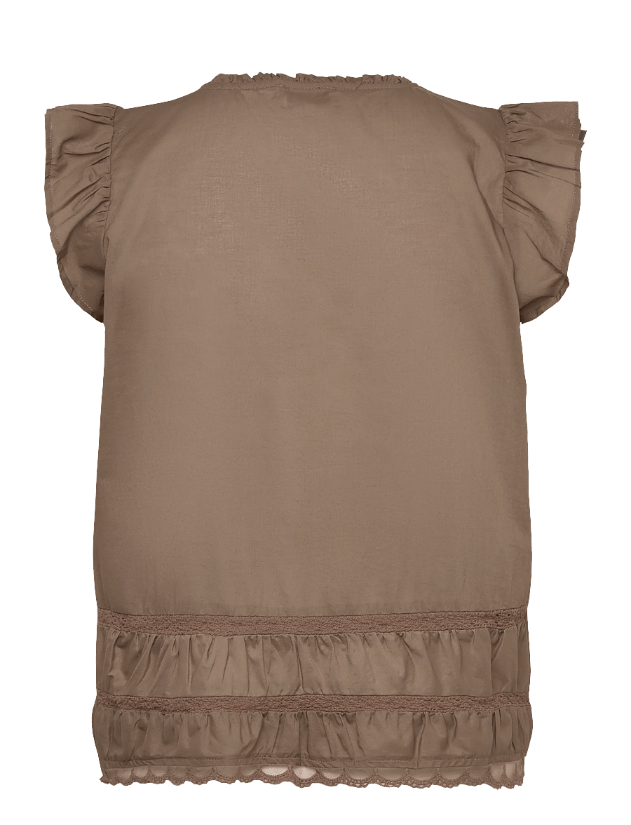 Levete Room - LR-ROSY - kurzärmelige blusen - 8500 - fossil - 1