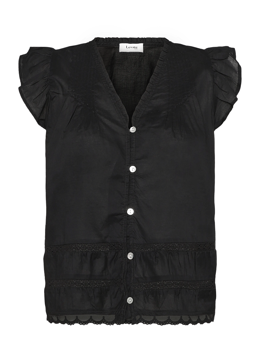 Levete Room - LR-ROSY - kortærmede bluser - 9999 black - 0