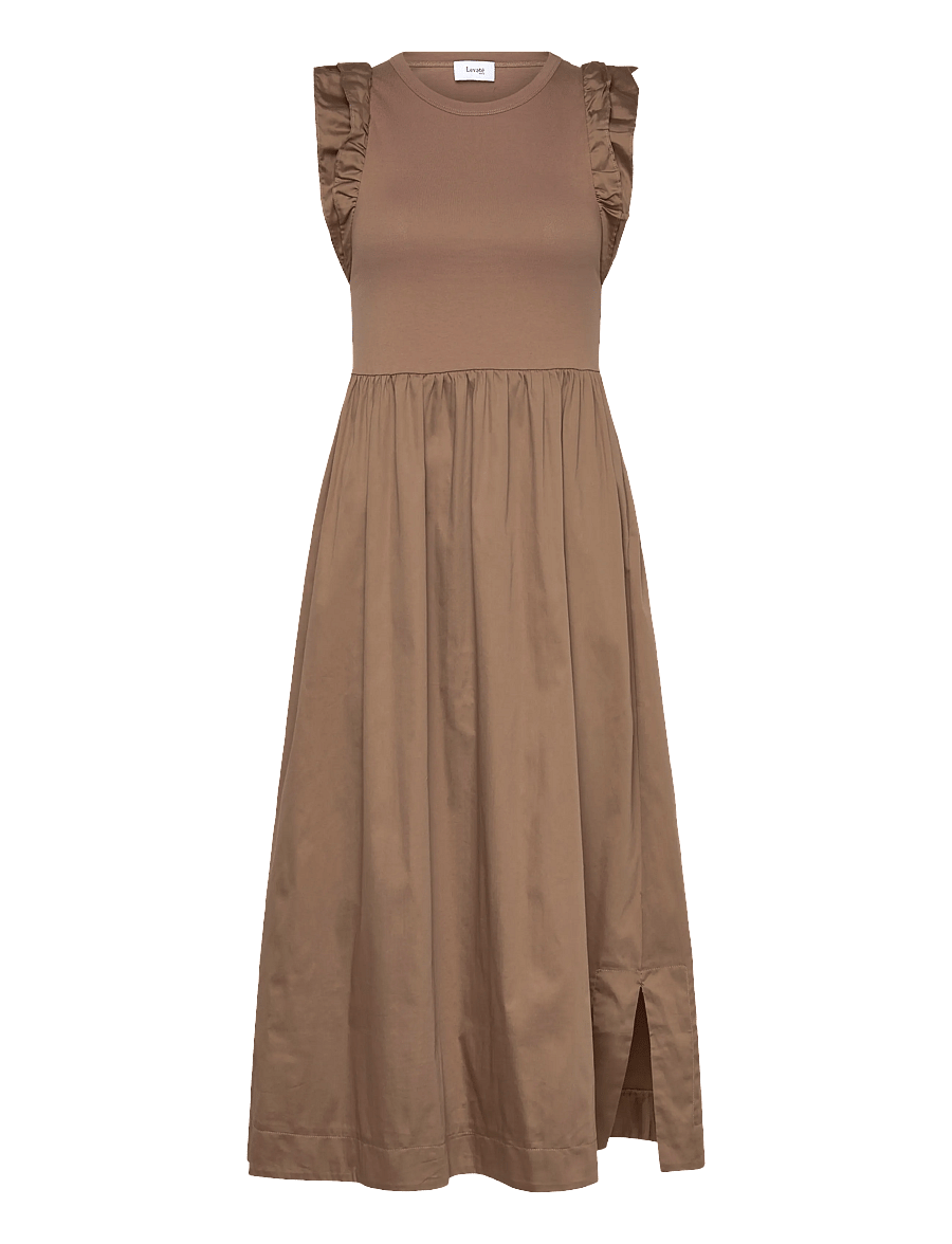 Levete Room - LR-KOWA - maxi dresses - 8500 - fossil - 0