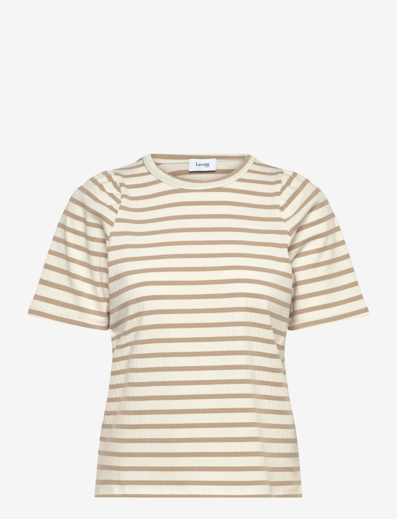Levete Room - LR-NEDDIE - t-shirts - 1020c - plaza taupe combi - 0