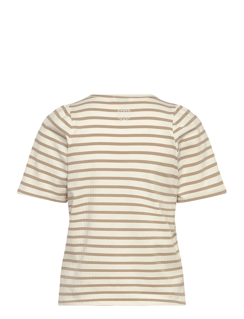 Levete Room - LR-NEDDIE - t-shirts - 1020c - plaza taupe combi - 1