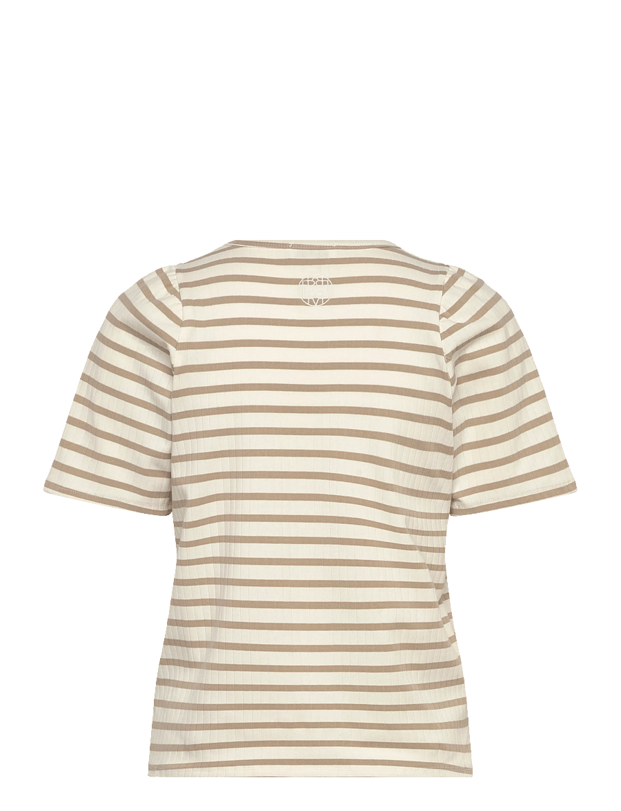 Levete Room - LR-NEDDIE - t-shirts - 1020c - plaza taupe combi - 1