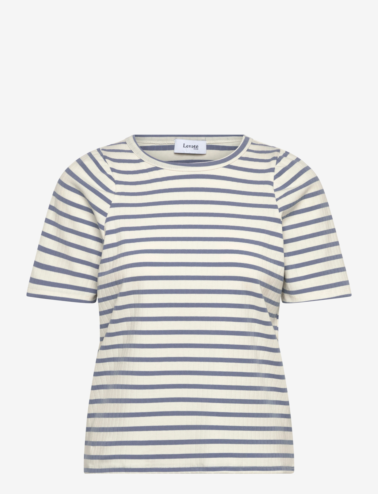 Levete Room - LR-NEDDIE - t-shirts - 6415c - stone wash combi - 0