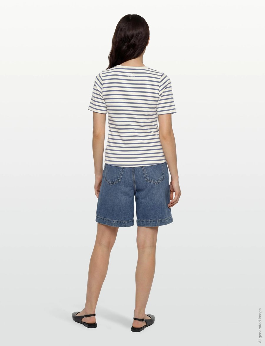 Levete Room - LR-NEDDIE - t-shirts - 6415c - stone wash combi - 4