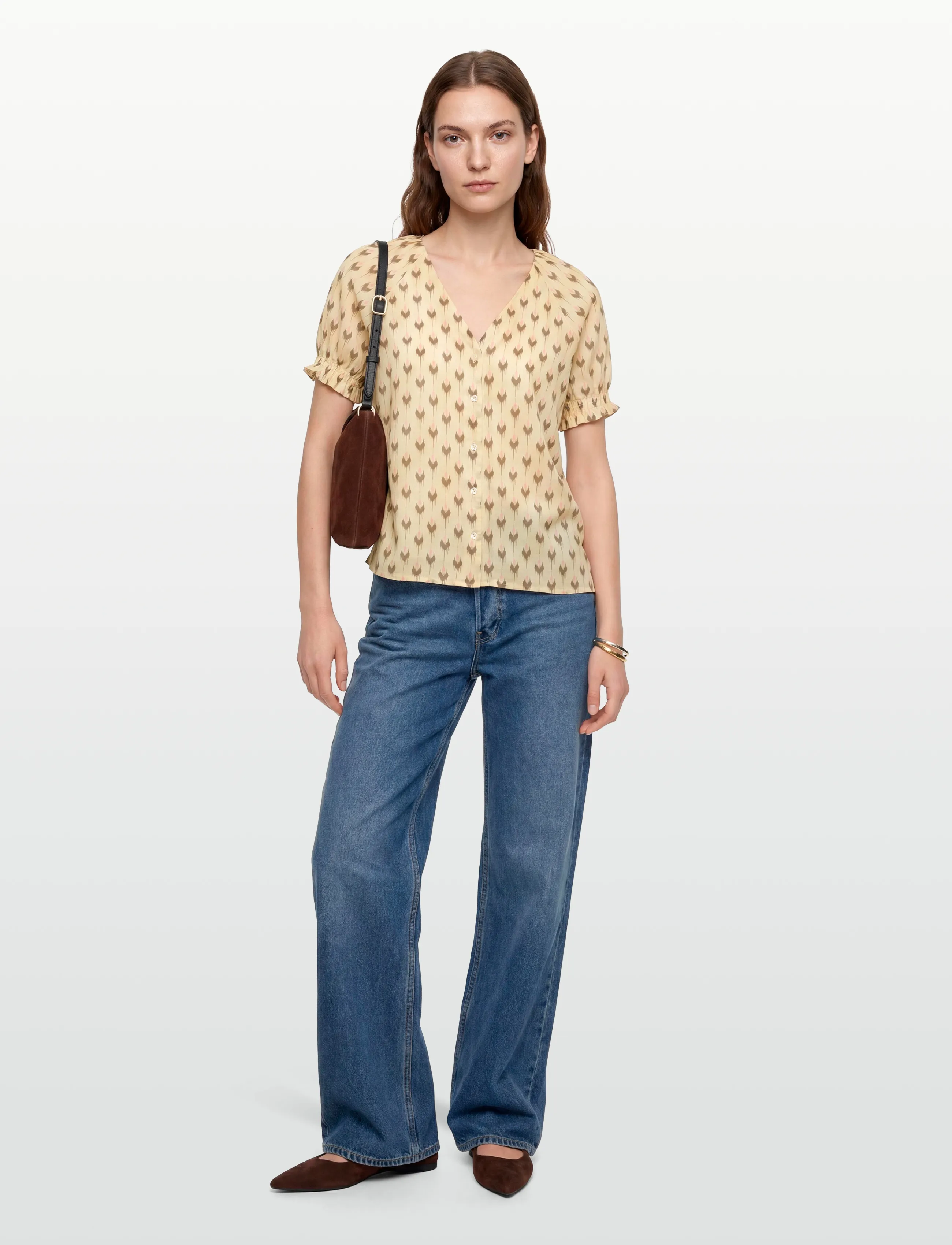 Levete Room LR-RINNI - Blusar - 1185C - TURTLEDOVE COMBI / cream