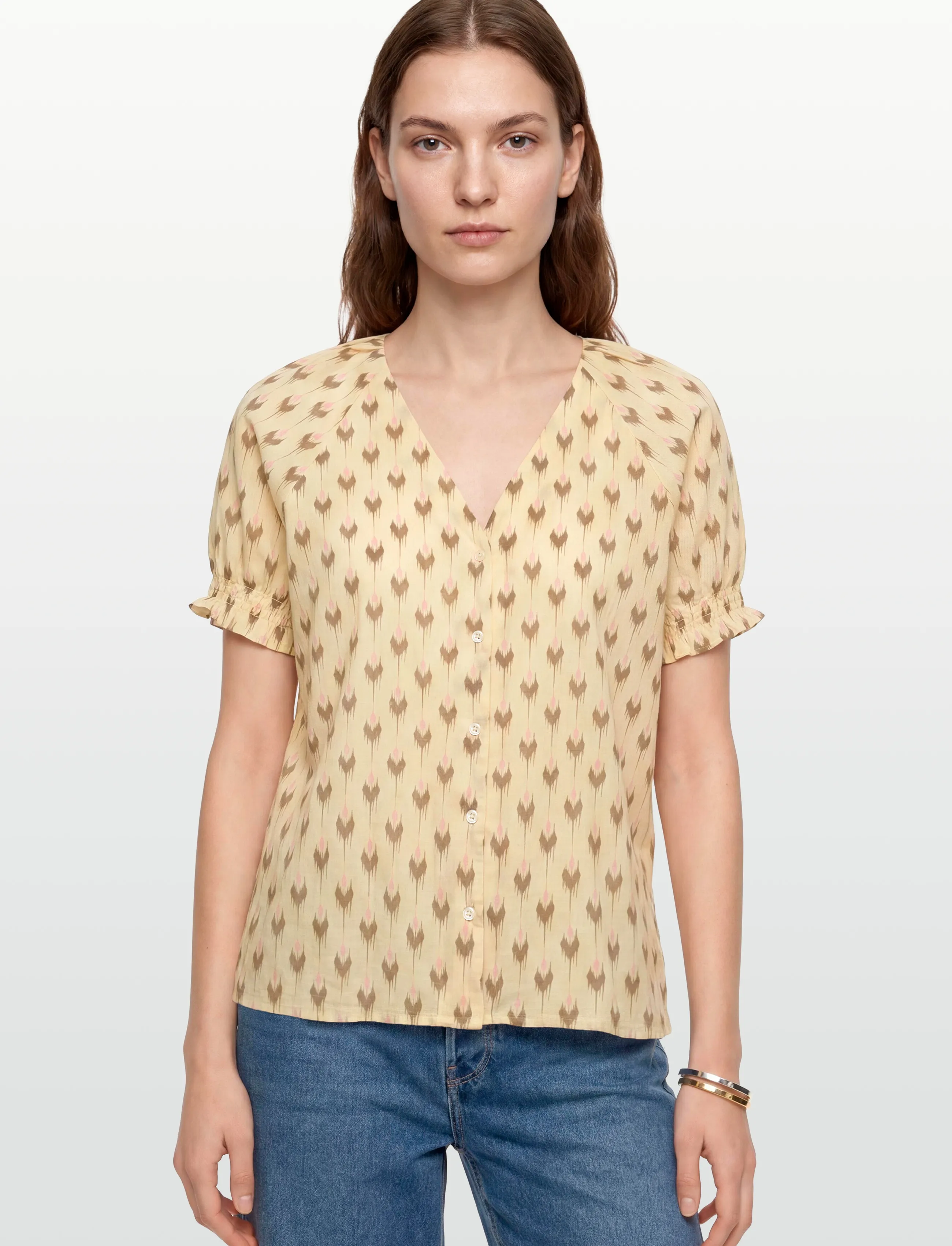 Levete Room - LR-RINNI - kortärmade blusar - 1185c - turtledove combi - 3