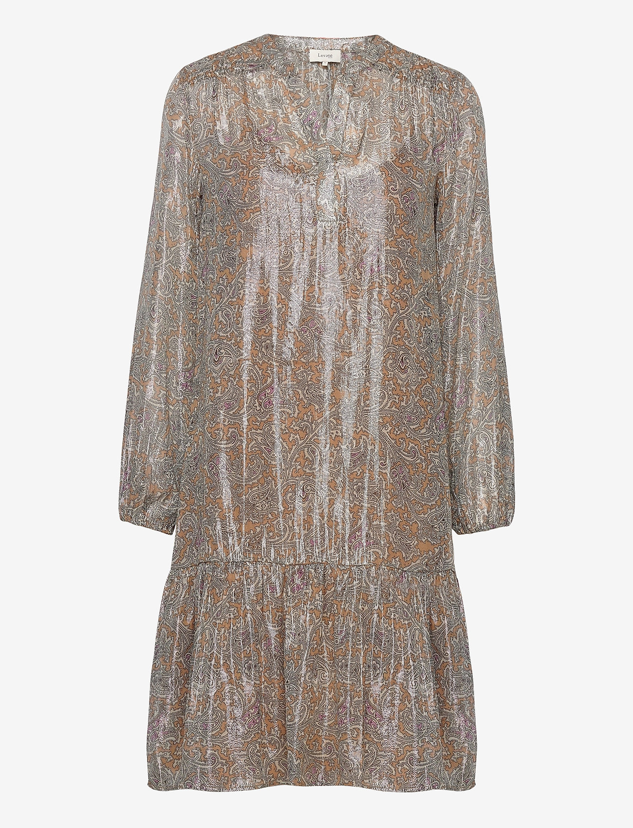 Levete Room - LR-KARLA - midi kjoler - l120c - caramel nut combi - 0