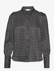 Levete Room - LR-VIDA - long-sleeved shirts - l999c - black combi - 0