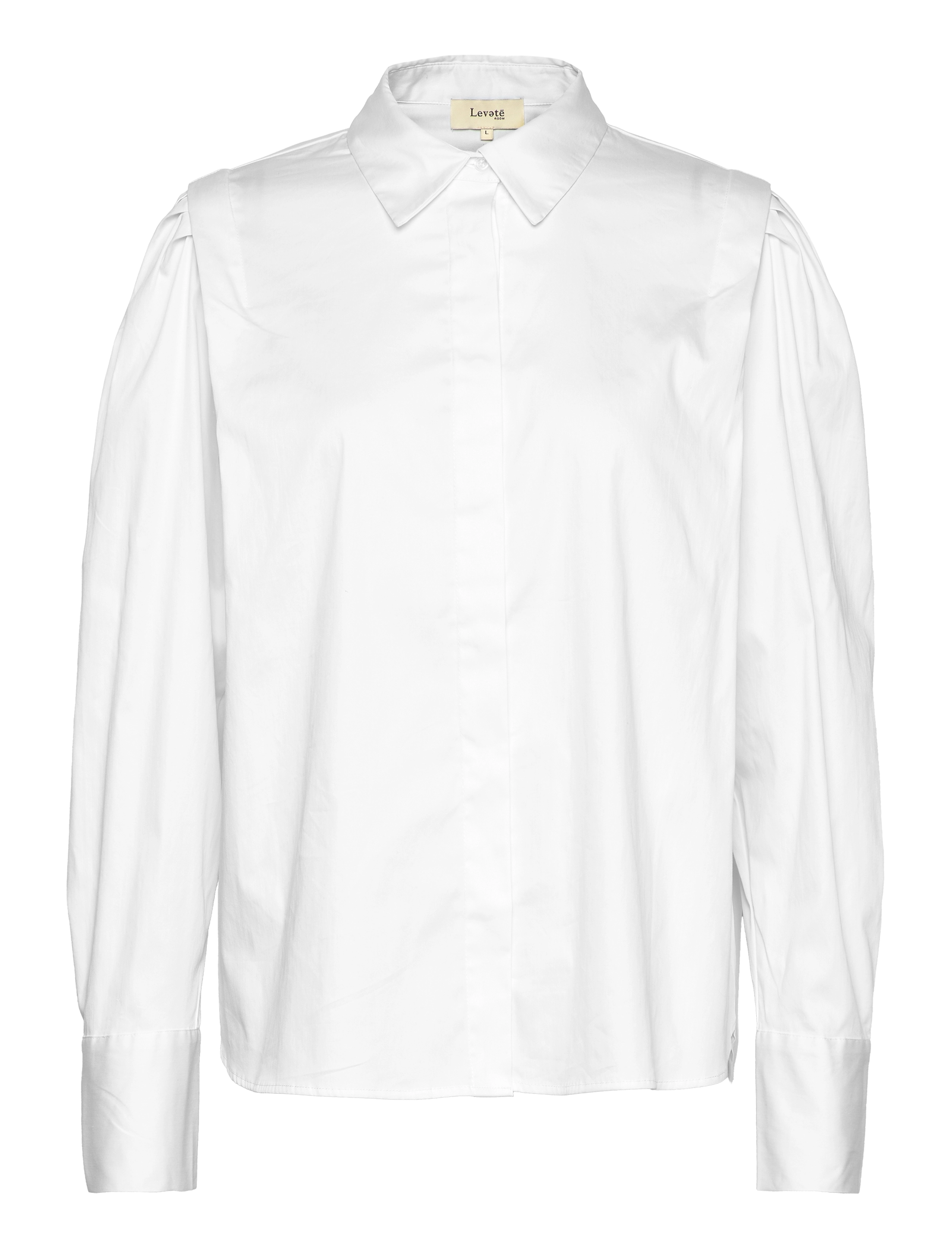 Levete Room - LR-ISLA SOLID - langærmede skjorter - l100 - white - 0