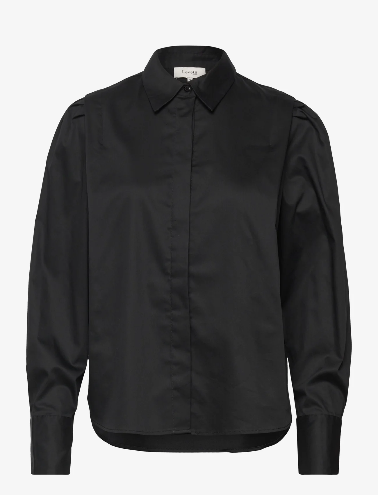 Levete Room - LR-ISLA SOLID - marškiniai ilgomis rankovėmis - l999 - black - 0