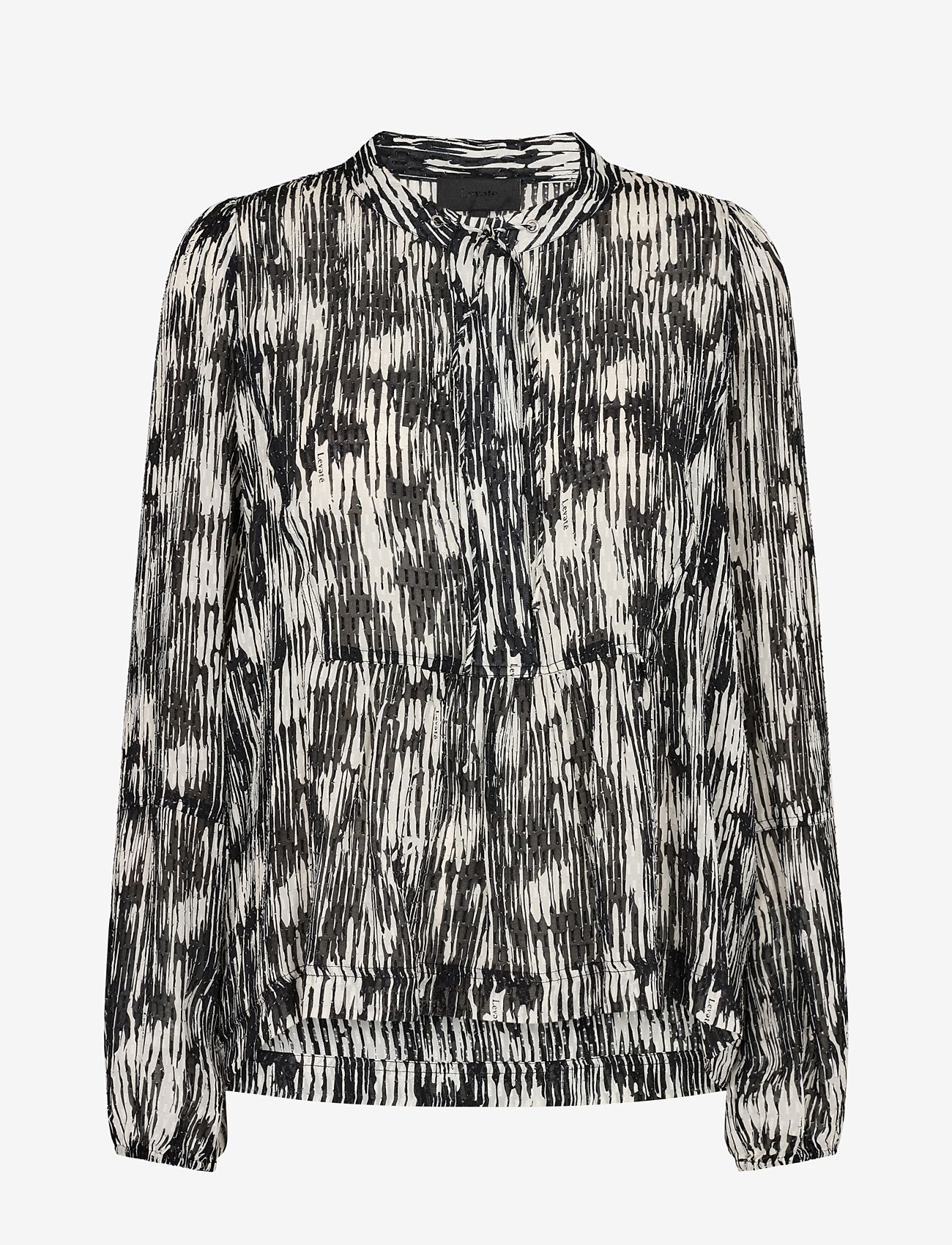 Levete Room - LR-DANA - langærmede bluser - l106c - off white combi - 0