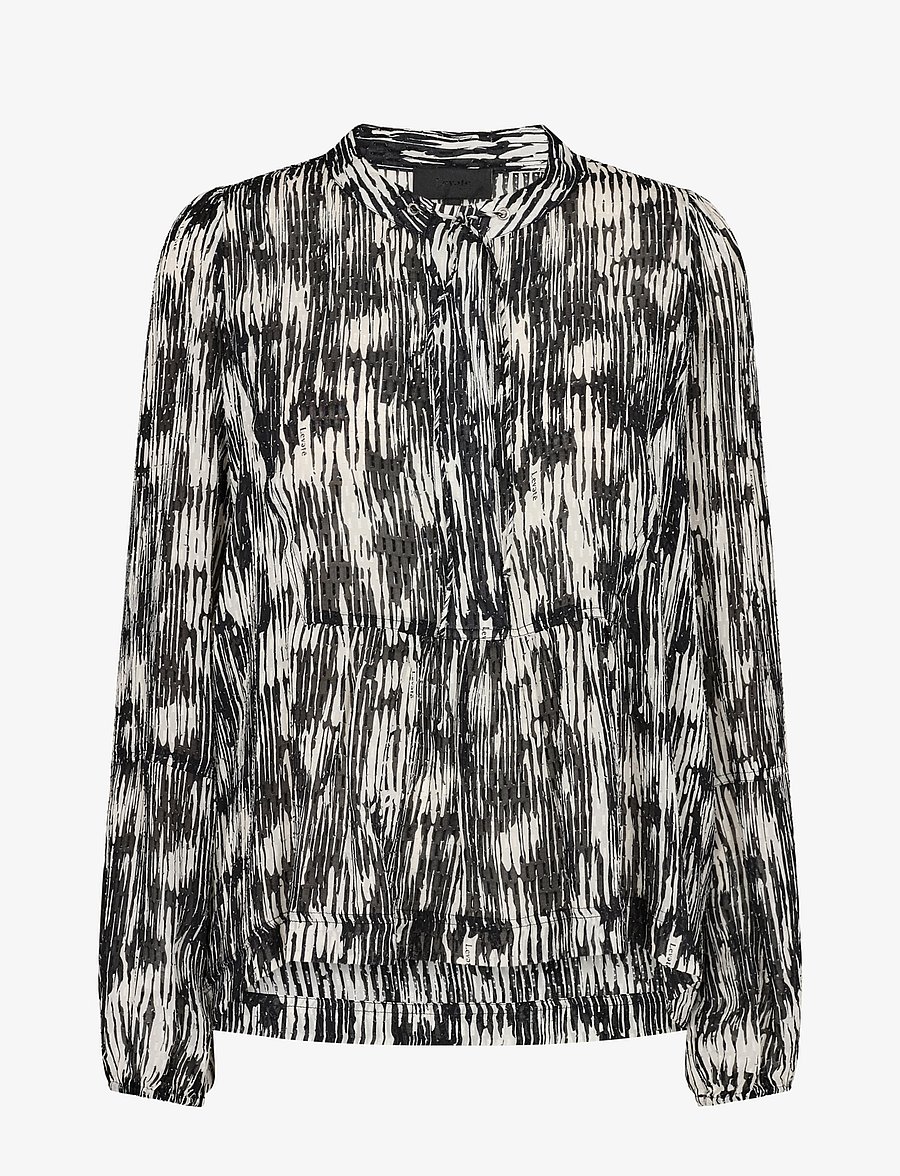 Levete Room - LR-DANA - langærmede bluser - l106c - off white combi - 0